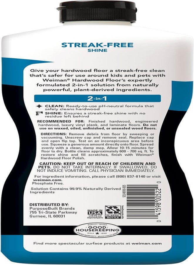 Weiman Hardwood Floor Cleaner for Finished Hardwood, Engineered Flooring, Vinyl & Laminate Surfaces - Streak-Free Shine, No Residue - 32 oz (2 PACK) - Image 2